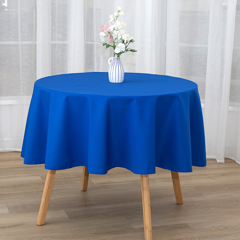 Rounder Spun Polyester Solid Color Wedding Banquet Tableths